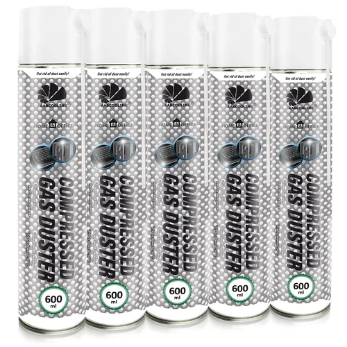 5x AABCOOLING H&O Compressed Gas Duster 600ml DRUCKLUFTREINIGER LUFTDRUCKSPRAY