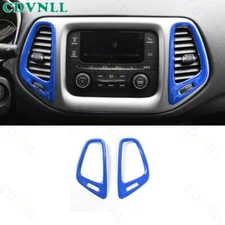 Central Console Air Outlet Vent Frame 2* For Jeep Compass 2017-2020 Bright Blue