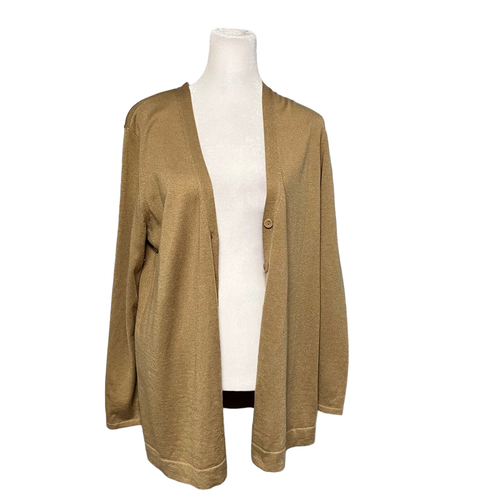 J. Jill Tan Camel Button Front Cardigan Sweater Neutral Size Small - Picture 3 of 6