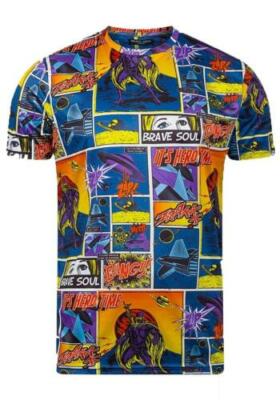 Brave Soul Mens Comic Book T Shirt, All Over Print Comic Strip T shirt 