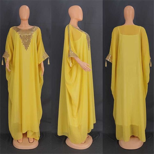 African Women Dashiki Oversize Dresses Evening Gown Dubai Kaftan Moroccan Caftan - Picture 96 of 323
