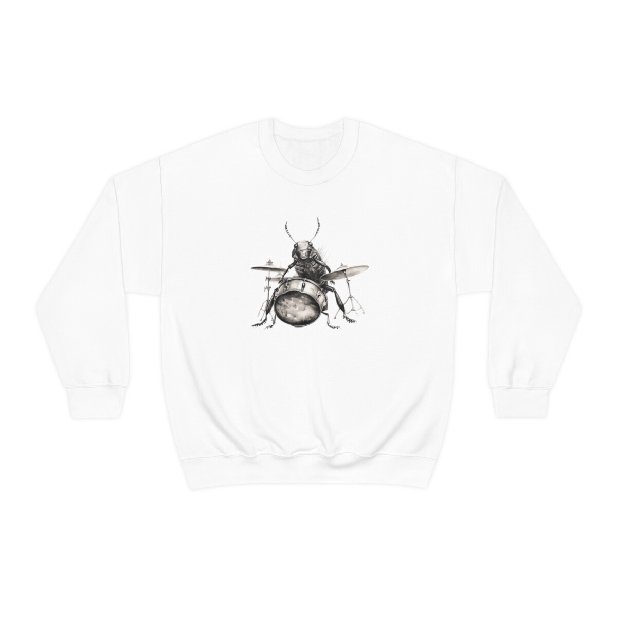 Cockroach Playing Drums Sweatshirt Cockroach Shirt Drummer Gift Roach