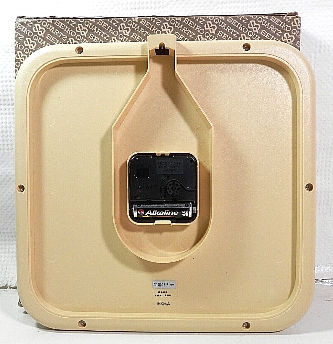 インテリア時計 SEIKO quartz square wall clock 90s 1990s Seiko, Vintage Japan Clock With a Timer by Quartz in