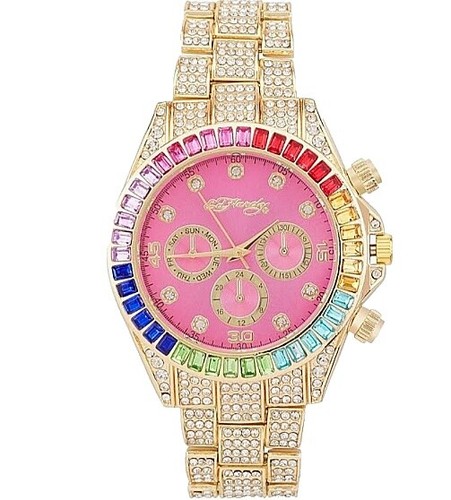 Vintage pink ed hardy koi fish watch Women main image 2