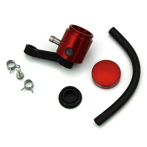 Serbatoio liquido freni CNC alluminio Ducati Honda BMW serbatoio freno posteriore rosso - Foto 7 di 7
