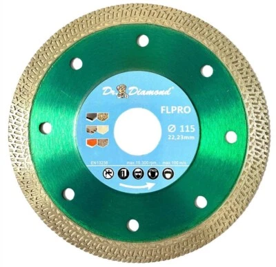 DR. DIAMOND Profi Diamantscheibe 125 mm Fliesen Granit Feinsteinzeug DiamantTrennscheibe