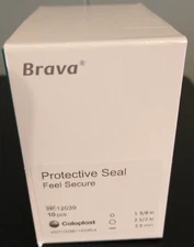 1 NEW BOX (10) BRAVA 12039 Thin Protective Seal Ostomy Barrier Rings Exp 2027