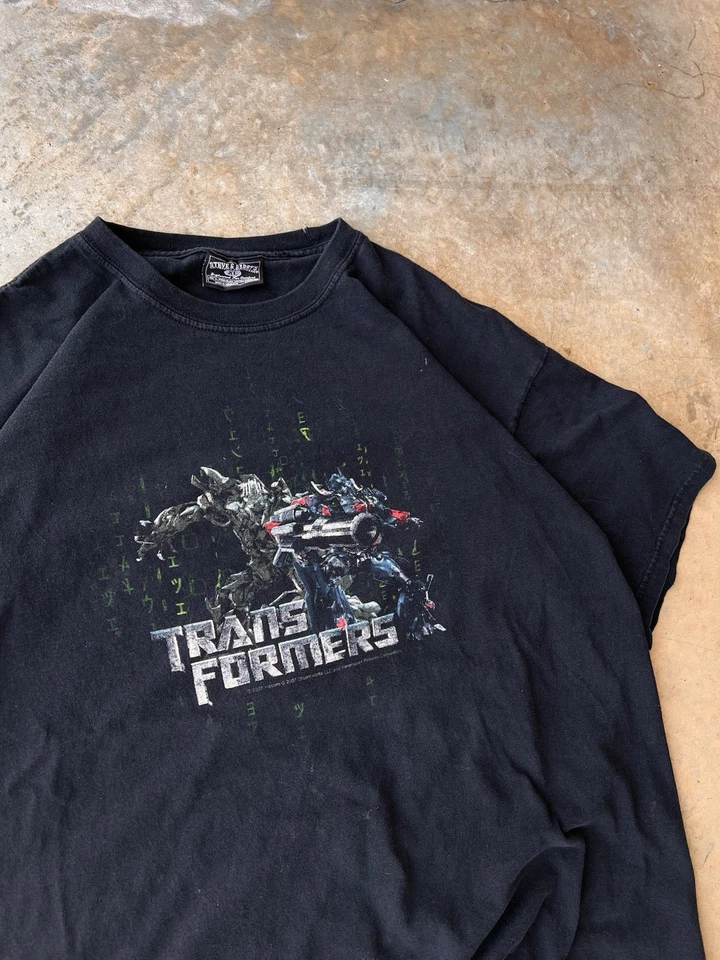 Camiseta Promocional Película Transformers Y2K 2007 De Colección Optimus Prime Megatron Talla XL Foto 4 de 4