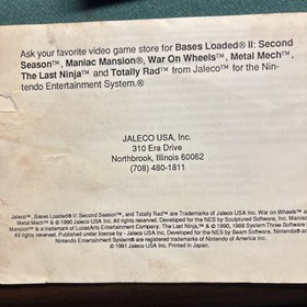 Whomp 'Em Nintendo NES Cartridge  Manual Tested.