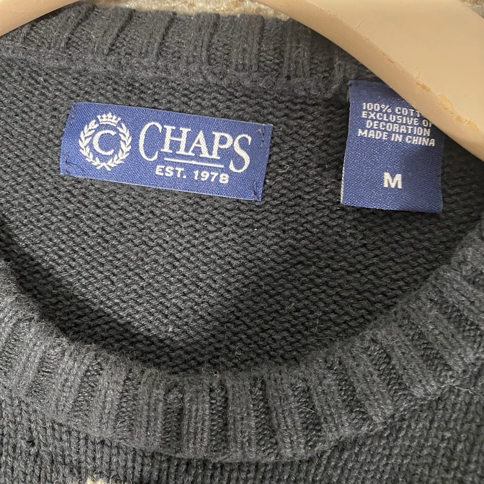 Suéter DE COLECCIÓN CHAPS RALPH LAUREN Navidad Oso Polar Para Hombre Mediano 100% Algodón Foto 4 de 4