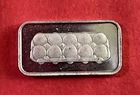 .999 Silver ‘Trade For 1 Dozen Eggs’ Art Bar. 1 Geam Solid Silver!