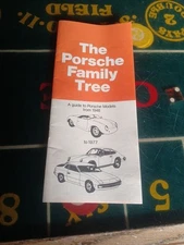 PORSCHE BROCHURE PORSCHE FAMILY TREE 1948-1977 4 X 9 SOFTBOUND
