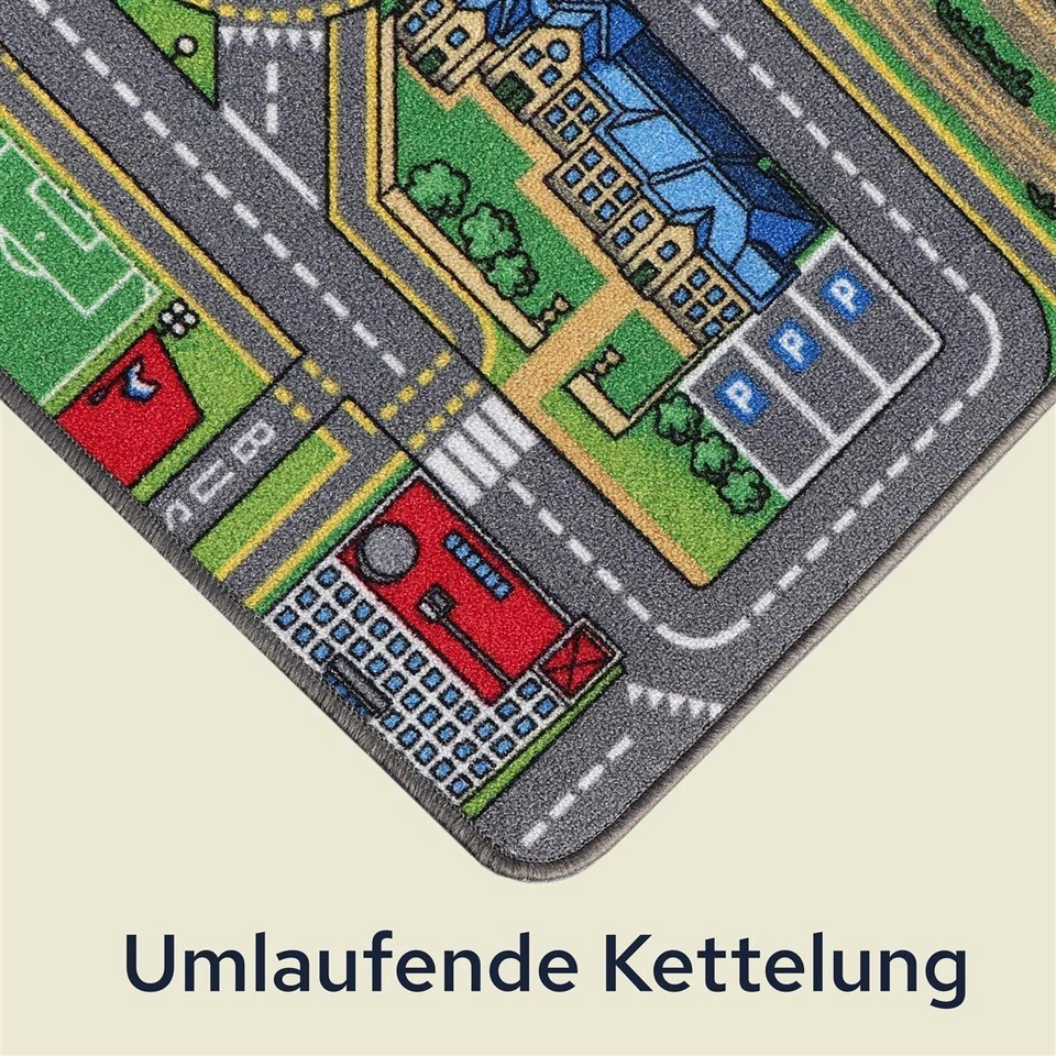 Spielteppich Kinderteppich Straßenteppich Auto Wohnteppich versch. Motive&Größen - Bild 3 von 4