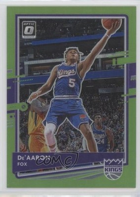 2020-21 Panini Donruss Optic Lime Green Prizm 21/149 De'Aaron Fox #23 00am