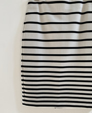 Halston Heritage Black & White Striped Pencil Skirt – Size 0