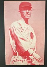 1980 An Exhibit Card Hall of Fame Reprints - Johnny Evers Red