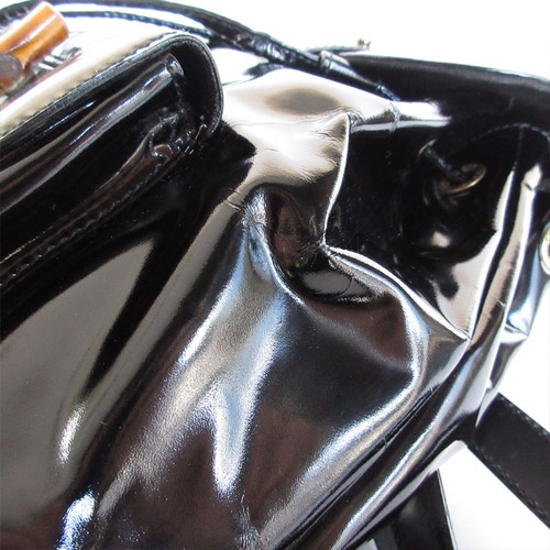 Authentischer GUCCI Bamboo Rucksack schwarzes Leder s0551g - Bild 9 von 12