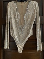 rhinestone long sleeve bodysuit.