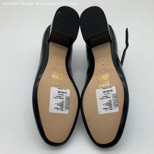 Sigerson Morrison Womens Pump Heels Block Ankle Strap Black Leather Size 9M - Picture 5 of 5