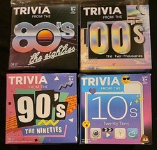 Trivia Game - 4 in 1 Trivia Card Game Decades 80'S 90'S,10'S 00'S  40 IN EACH