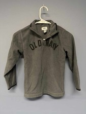 Old Navy Kids S/P 6-7 Gray Fleece Quarter Zip Pullover Sweatshirt