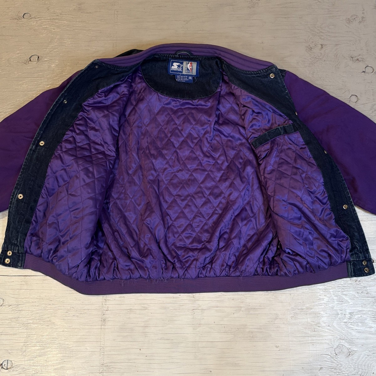 RARE Vintage 90s NBA Starter Phoenix Suns Denim Basketball Jacket