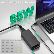 65W USB C Laptop Charger Compatible with Lenovo Thinkpad - USB Type C AC Adapter
