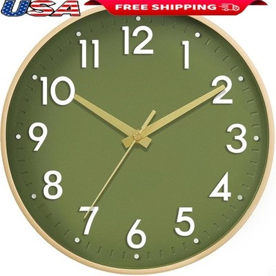 Oversized Silent 3D Wall Clock Accurate Battery Powered Easy Read Indoor Outdoor