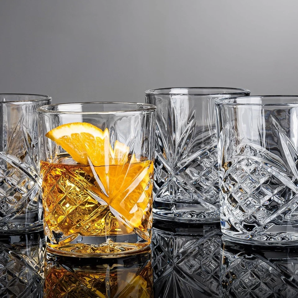 Dublin Double Old Fashioned Glasses, 11oz, Set of 4.Unbreakable Light Crystal - Image 2 of 4