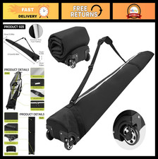 Wheeled Padded Ski Bag for Travel - Rolling Double Ski Carrier Up to 200cm