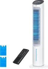 Dreo Portable Air Conditioners Fan, 40” Standing Fans that Blow Cold White
