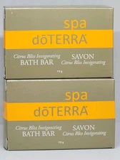 2x doTERRA SPA Citrus Bliss Invigorating Bath Bar Soap With Essential Oils 4 oz