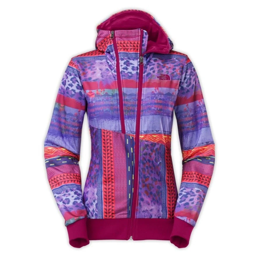 The North Face Womens Thatch Hoodie XS Full Zip Gorpcore Fleece Lined Geometric