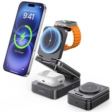 RORRY 3 in 1 Charging Station for Apple, 10000mAh Foldable Portable Charger P...