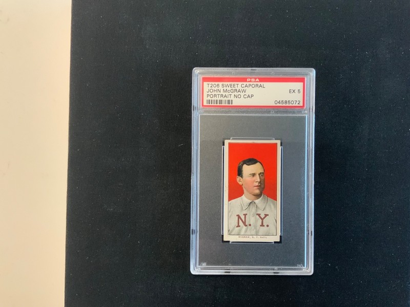 1909-11 T 206 SWEET CAPORAL JOHN MCGRAW PORTRAIT NO CAP PSA 5