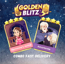 MONO POLY GO Golden Blitz Amortentia/Hermione's Arrival   Golden Sticker       