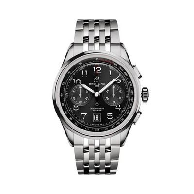 Breitling Premier B01 Chronograph 42 Black Dial Stainless Steel AB0145221B1A1