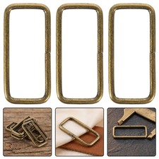 240 pcs Metal Rectangular Buckle: Square Belt Buckle - 1.8" Golden Bag Strap