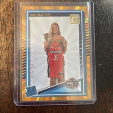 2025 Panini WNBA Donruss Kiki Iriafen Rated Rookie Orange Laser /199 #94 Mystics