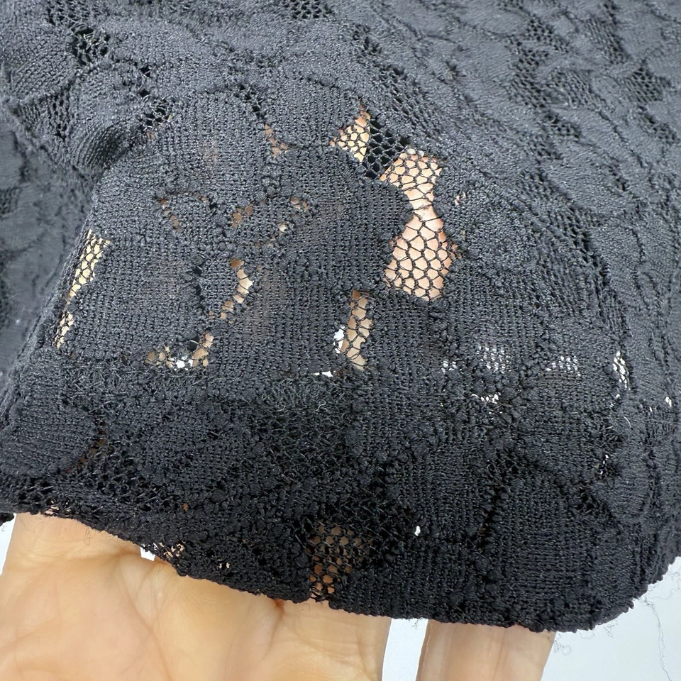 Falda Lápiz Express Negra Encaje Talla 10 Carrera Coqueta Western Fairy Whimsigoth Foto 4 de 4