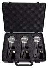 Q6 3-Pack Dynamic Vocal Cardioid Handheld Microphones+Mic Clips+Foam ...