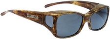 Jonathan Paul Dahlia Medium Polarized Over Sunglasses Tiger-eye Polarvue Gray