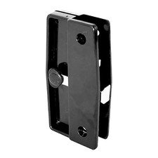 Non-Handed Black Plastic Latch Pull Set with Steel Latch 4" 3" Hole Centers