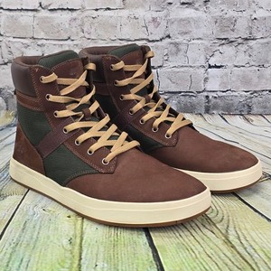 Timberland • Davis Square LJF Boot • Brown / Dark Green, Sz 9! NIB! MENS TIMBERLAND DAVIS SQUARE LEATHER FAB CHUKKA BOOT main image 4
