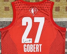 Rudy Gobert Signed Autograph 2022 NBA All Star Game Jersey France Jazz Wolves