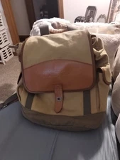 Cutter & Buck Old Forester Bourbon Canvas Rucksack Backpack Khaki Olive & Brown