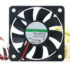 KDE1206PFV3 6010 DC 12V 0.6W 6cm 2-wire Cooling Fan