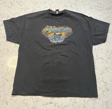 Vintage Men’s Hot Leathers Sturgis Black Graphic Tshirt Size 2XL