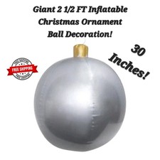 Giant 2 1/2 FT Inflatable Christmas Ornament Ball Decoration 30 Inches 