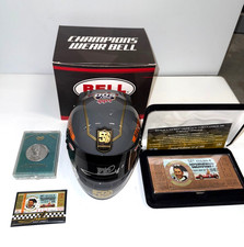 MARIO  ANDRETTI, SIGNED 1/2 SCALE 2019 50TH INDY 500 HELMET,TICKET,COIN ,MAG SET